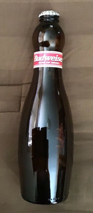 Collectible Vintage Empty Budweiser Bowling Pin Beer Bottle