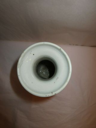 Antique Chinese Porcelain Celadon Vase - Blue Floral Motif 2