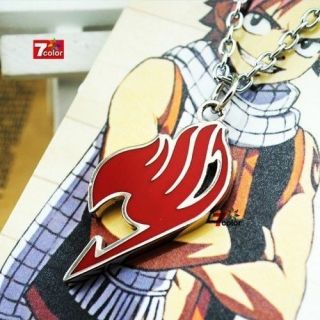 Hot Anime Fairy Tail Natsu Dragneel Guild Cosplay Red Pendant Necklace