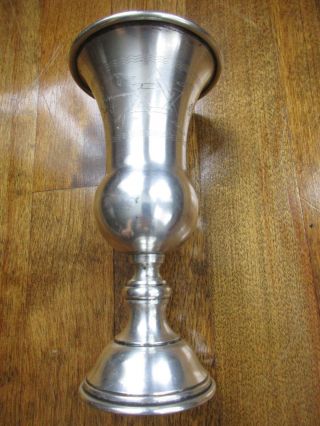 Vintage Kiddish Sterling Cup Judaica 6 1/2 Tall Lions & Star Of David (t)