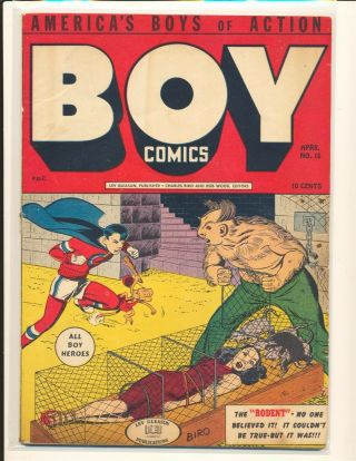 Boy Comics 15 - Death Of Iron Jaw G/vg Cond.  Cover Detached