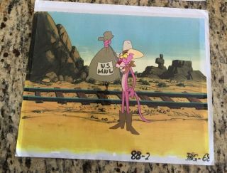 The Pink Panther Production Cel,  Laser Background