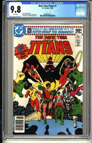 Teen Titans 1 Cgc 9.  8 Wp Nm/mt Dc Comics 11/80 Perez Robin Kid - Flash