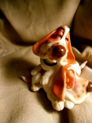 Vintage Basset Hound Dog Sad Droopy Puppy Figurine Sculpture
