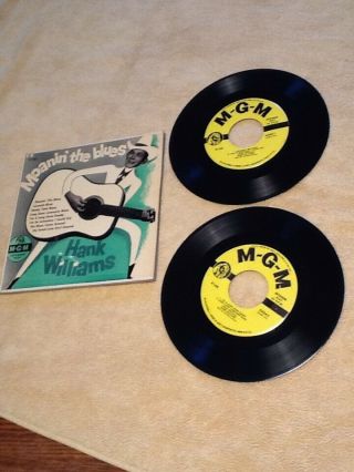 Hank Williams.  Moanin The Blues M - G - M - X - 168 Double Ep