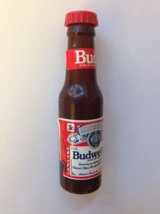 Vintage Mini Plastic BUDWEISER Bottle 4 Inches Beer Collectible 2