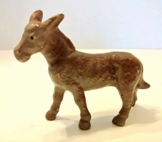 Vintage Metal Donkey Toy Figurine Farm Animal Made In Japan