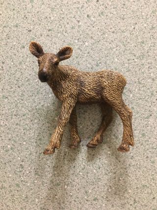 Schleich Moose Calf Toy Figurine - Hard To Find In Very Good,