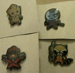 Disney Marvel Collectible Lapel Pins Guardians Of The Galaxy Rocket Groot Star
