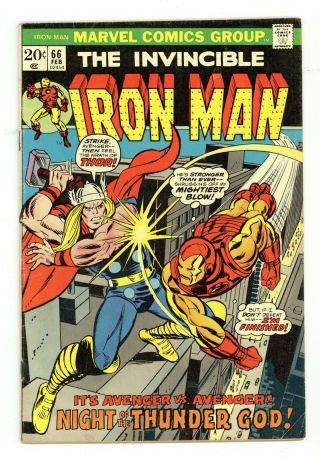 Iron Man (1st Series) 66 1974 Vg/fn 5.  0
