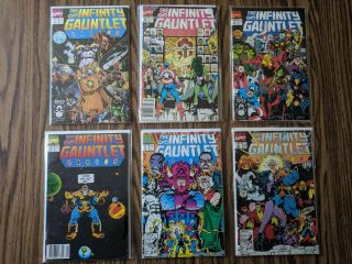 The Infinity Gauntlet 1 - 6 - Marvel Comics - Vf/nm - Avengers With Thanos Full Set