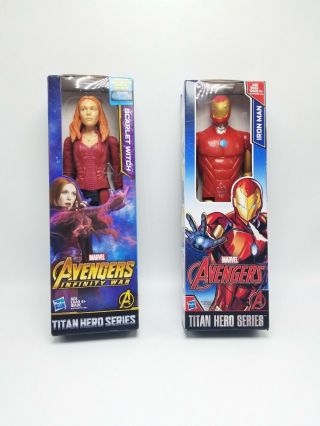 Marvel Avengers Titan Hero Series Infinity War Scarlet Witch And Iron Man Action