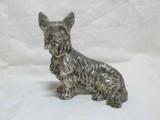 Vintage Metal Dog Figurine 5.  25 " Tall Marked " 8 K Co "