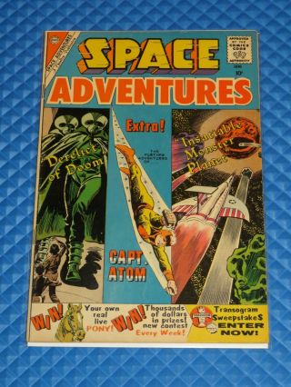 Space Adventures 34 Higher Grade 7.  5/8.  0 Silver Charlton Ditko Capt Atom (1960)
