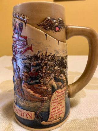 Miller Beer Stein Mug Birth Of A Nation 1776 Washington Crossing Delaware 2