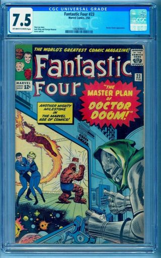 Fantastic Four 23 Cgc 7.  5 Doctor Doom Bright Under Graded See Our 48 49 50