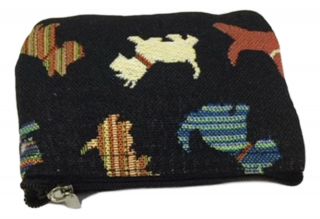 Signare Tapestry Scottish Terrier Zip Coin or Card Purse 8cm H x 11.  5cm W 3