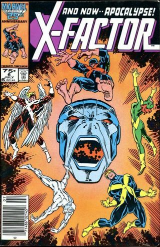 First App Of Apocalypse 1986 X - Factor 6 Cyclops Marvel Girl Beast Iceman Angel
