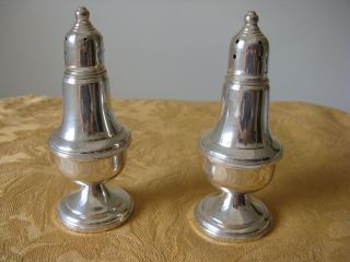 Shreve Crump & Low Co.  Marked Sterling Silver Salt & Peppers Empire Weighted