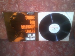 Billie Holiday Songs For Distingue Lovers Rare 1958 1st Uk Columbia 33cx 10145