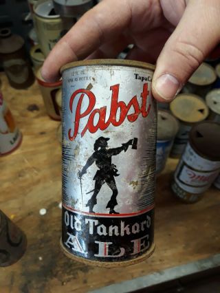 Pabst Blue Ribbon Steel Beer Can Ole Tankard Ale