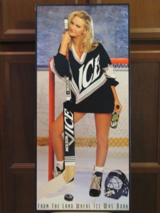 Vintage Molson Ice Beer Poster For The Nhl,  Rare,  Its 17x38