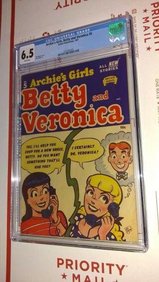Archies Girls Betty And Veronica 5 Cgc 6.  5
