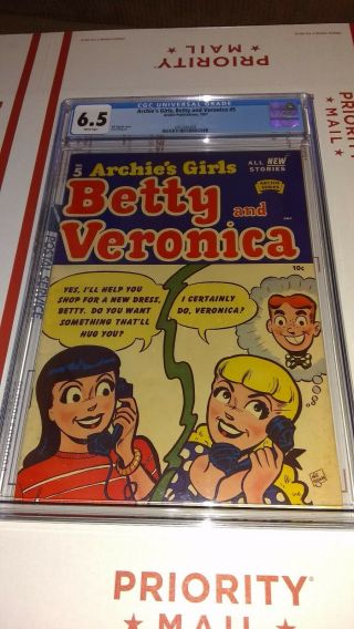 ARCHIES GIRLS BETTY AND VERONICA 5 CGC 6.  5 2