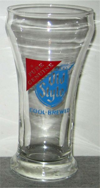 Old Style Cool Brewed Beer Vintage Small Pilsner Beer Glass - Lacrosse,  Wis