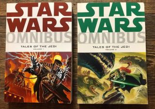 Star Wars Omnibus Tales Of The Jedi,  Dark Horse Vol.  1 And 2 First Edition Oop