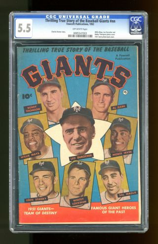 Thrilling True Story Of The Baseball Giants (1952) Cgc 5.  5 0085547003