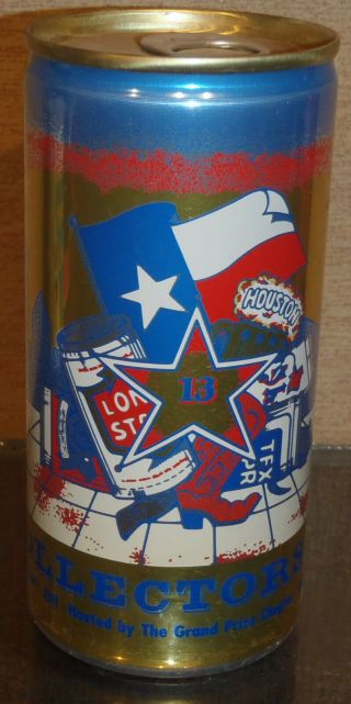 1983 Tall 12oz Bcca Beer Can Collectors Of America Canvention 13 Houston Texas