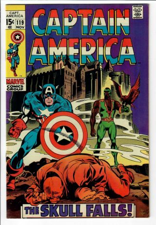 Captain America Marvel Comics 11 November 1969 Stan Lee Writer The Skull Falls