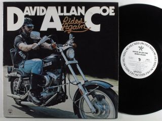 David Allan Coe Rides Again Columbia Lp Nm/vg,  Wlp