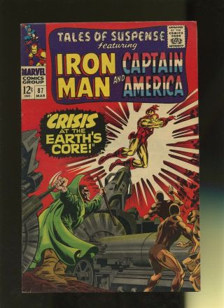 Tales Of Suspense 87 Fn/vf 7.  0 1 Book Marvel Iron Man & Captain America