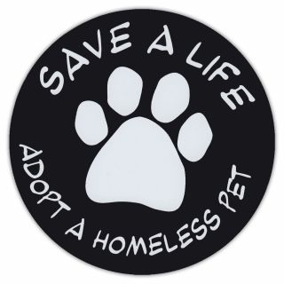 4.  75 " Round Pet Magnets: Save A Life | Adopt Pets (dogs,  Cats) | Cars,  Trucks