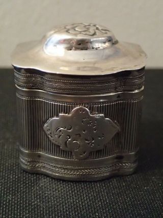 Dutch 833 Silver Hinged Lid Snuff Peppermint Box
