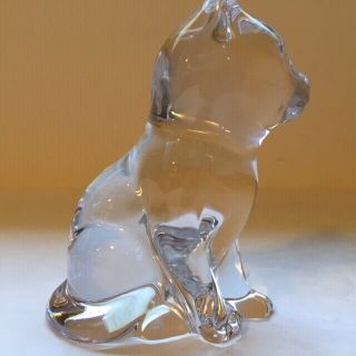 PRINCESS HOUSE Pets Cat Clear 24 Lead Crystal Paper Weight Figurine Germany 2