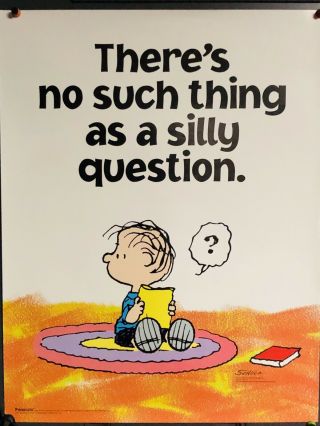 Peanuts Snoopy Rare Poster There’s No Such Thing.  17x22