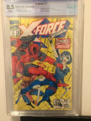 X - Force 11 Cbcs 8.  5 (not Cgc) First Appearance Of Domino,  Deadpool Cable Xmen