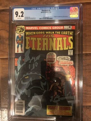 Marvel Comics Eternals 1 1976 Cgc 9.  2 White Pages 1st Appearance Movie Soon