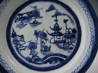 Antique Chinese Export Blue and White Porcelain Canton pattern 10 