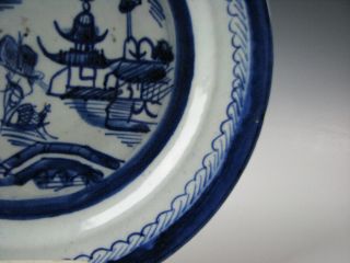Antique Chinese Export Blue and White Porcelain Canton pattern 10 