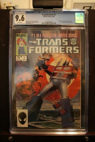 Transformers 1 Cgc 9.  6 White Pages (marvel 1984) 1st Appearance Transformers