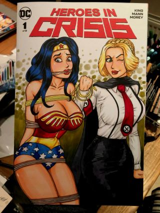 Heroes In Crisis 1 Wonder Woman Sketch Cover Fausta Nazi Variant Nm