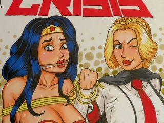 HEROES in CRISIS 1 Wonder Woman SKETCH COVER FAUSTA nazi variant NM 3