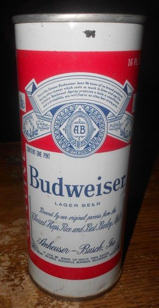 Empty 16 Oz.  Budweiser Metal Pull Tab Beer Can Good Shape 2