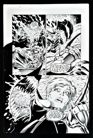 Rune Vs Venom 1 Page 21 Art Splash By Mark Pacella Rare Spider - Man