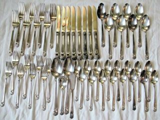 1847 Rogers Bros.  Eternally Yours (52) Pc.  Service For (8) Silver - Plate Set