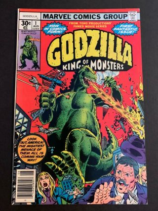 Godzilla 1 1977 Marvel Comics Key 1st App Outstanding,  Gorgeous Nm 9.  4